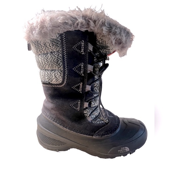 THE NORTH FACE GIRLS SHELLISTA LACE NOVELTY WINTER SNOW BOOT GOOD CONDITION (4) - Picture 2 of 7